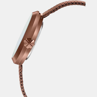 Enticer Women Quartz Rose Gold Dial Analog Stainless Steel Watch A1854