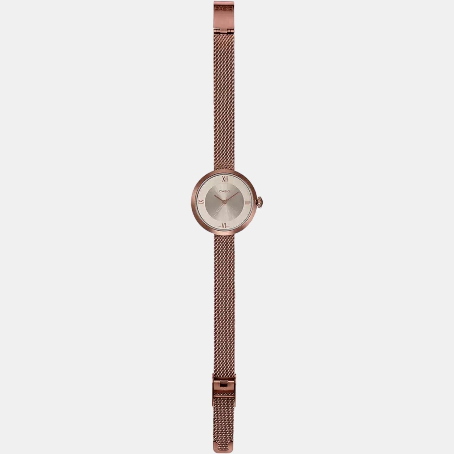 Enticer Women Quartz Rose Gold Dial Analog Stainless Steel Watch A1854