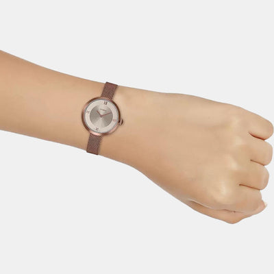 Enticer Women Quartz Rose Gold Dial Analog Stainless Steel Watch A1854