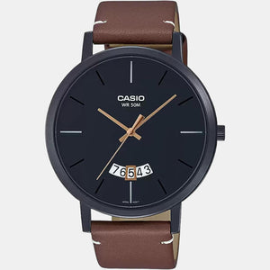 Enticer Men Quartz Black Dial Analog Leather Watch A1868