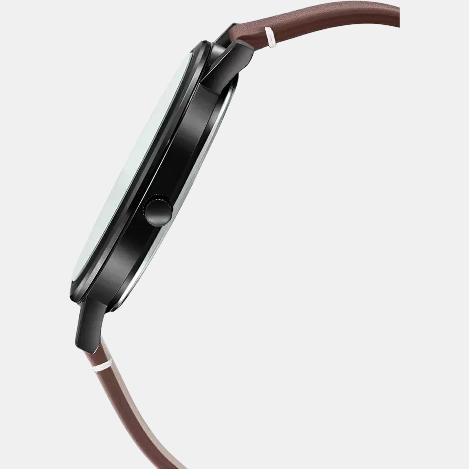Enticer Men Quartz Black Dial Analog Leather Watch A1868