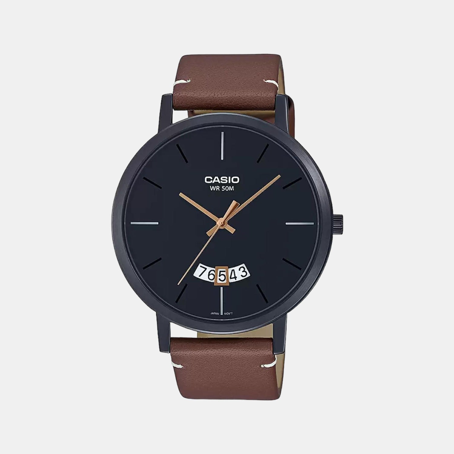 Enticer Men Quartz Black Dial Analog Leather Watch A1868