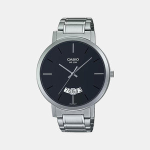 Enticer Men Quartz Black Dial Analog Stainless Steel Watch A1869