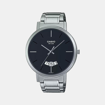 Enticer Men Quartz Black Dial Analog Stainless Steel Watch A1869