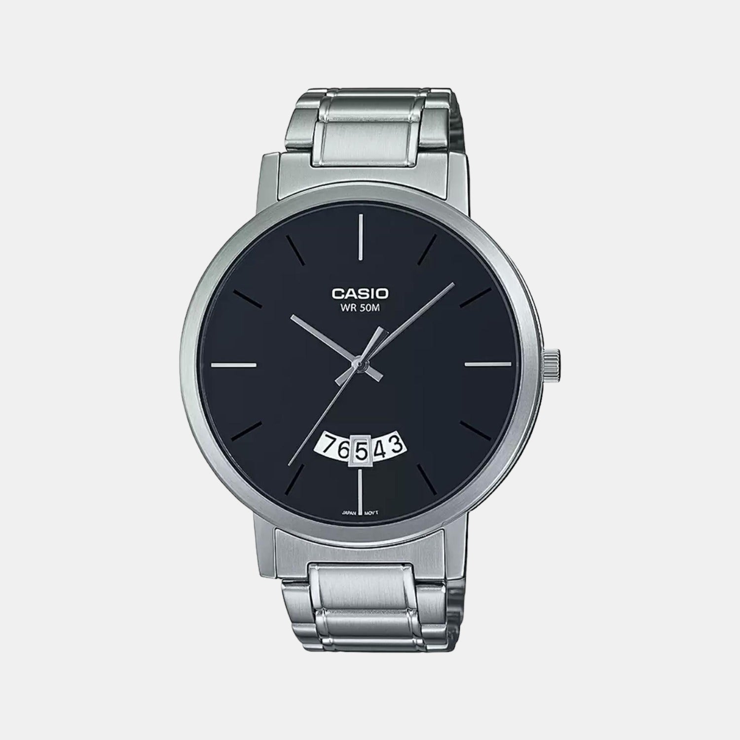 Enticer Men Quartz Black Dial Analog Stainless Steel Watch A1869