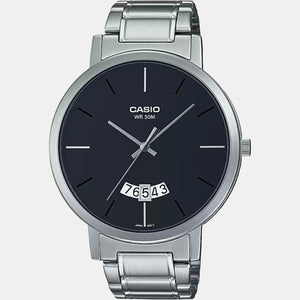 Enticer Men Quartz Black Dial Analog Stainless Steel Watch A1869