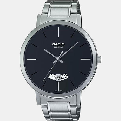 Enticer Men Quartz Black Dial Analog Stainless Steel Watch A1869
