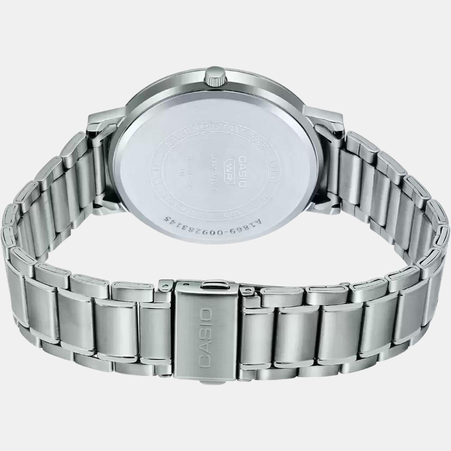 Enticer Men Quartz Black Dial Analog Stainless Steel Watch A1869