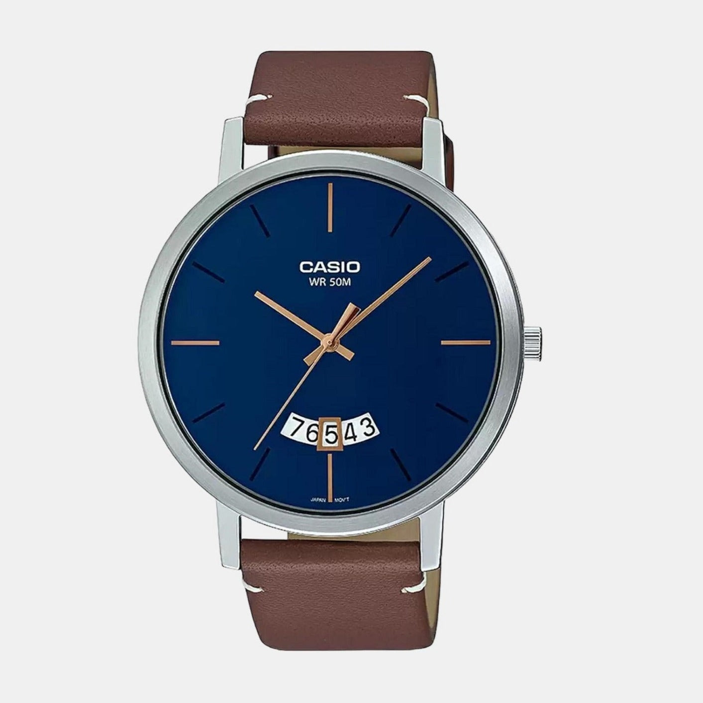 Enticer Men Quartz Blue Dial Analog Leather Watch A1870