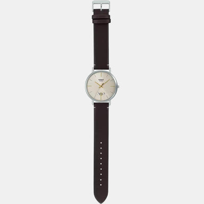 Enticer Men Quartz Beige Dial Analog Leather Watch A1871