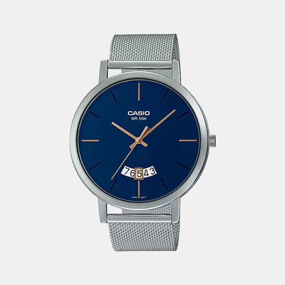 Enticer Men Quartz Blue Dial Analog Stainless Steel Watch A1872