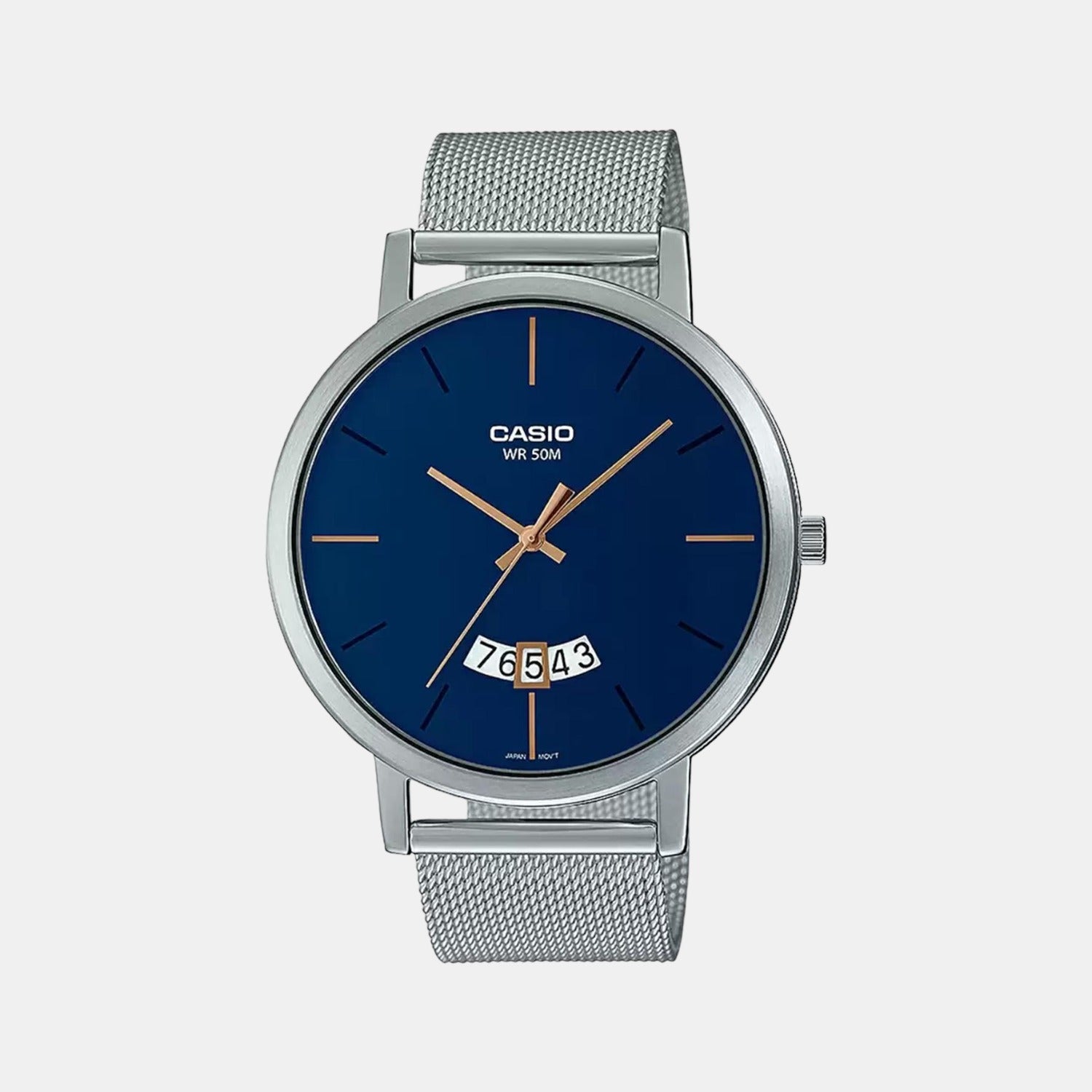 Enticer Men Quartz Blue Dial Analog Stainless Steel Watch A1872