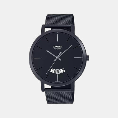 Enticer Men Quartz Black Dial Analog Stainless Steel Watch A1874