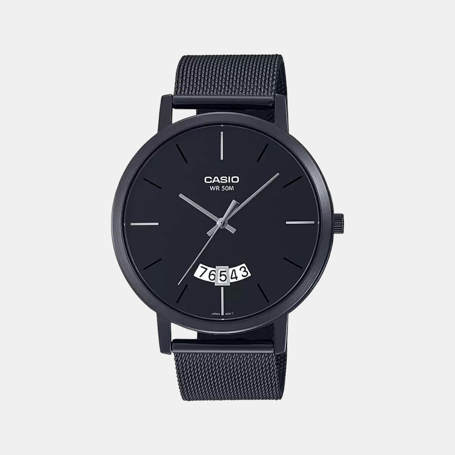 Enticer Men Quartz Black Dial Analog Stainless Steel Watch A1874