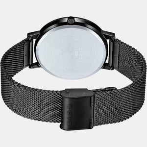 Enticer Men Quartz Black Dial Analog Stainless Steel Watch A1874