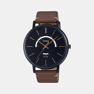 Enticer Men Quartz Black Dial Analog Leather Watch A1876