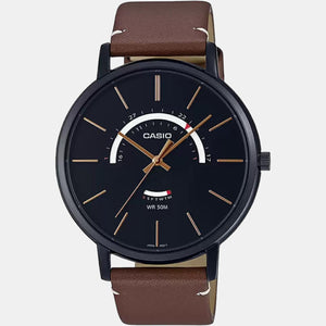 Enticer Men Quartz Black Dial Analog Leather Watch A1876