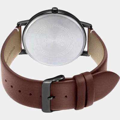Enticer Men Quartz Black Dial Analog Leather Watch A1876