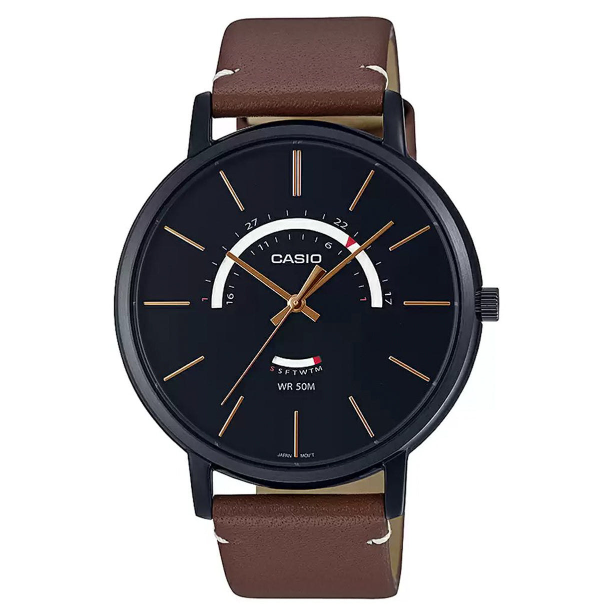 Casio Enticer Black Dial Men 37mm