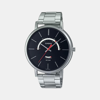 Enticer Men Quartz Black Dial Analog Stainless Steel Watch A1877