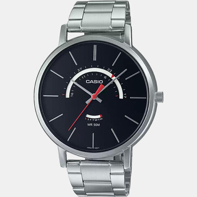 Enticer Men Quartz Black Dial Analog Stainless Steel Watch A1877