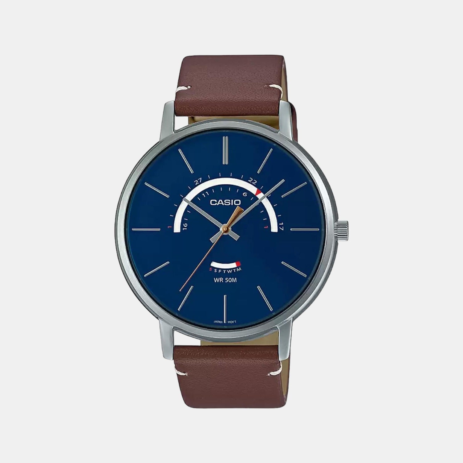 Enticer Men Quartz Blue Dial Analog Leather Watch A1878
