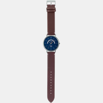 Enticer Men Quartz Blue Dial Analog Leather Watch A1878