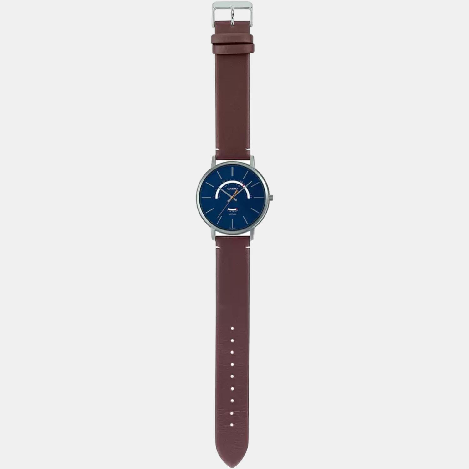 Enticer Men Quartz Blue Dial Analog Leather Watch A1878