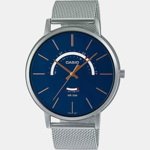Enticer Men Quartz Blue Dial Analog Stainless Steel Watch A1880