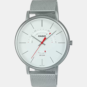 Enticer Men Quartz White Dial Analog Stainless Steel Watch A1881