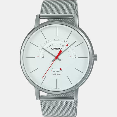 Enticer Men Quartz White Dial Analog Stainless Steel Watch A1881