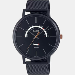 Enticer Men Quartz Black Dial Analog Stainless Steel Watch A1882