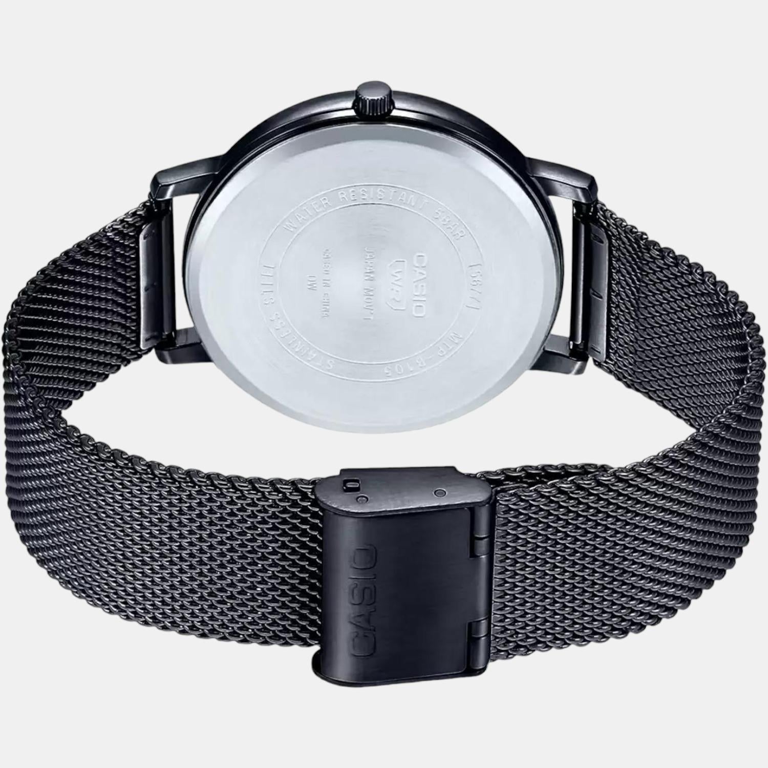 Enticer Men Quartz Black Dial Analog Stainless Steel Watch A1882