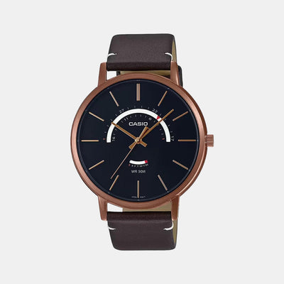 Enticer Men Quartz Black Dial Analog Leather Watch A1883