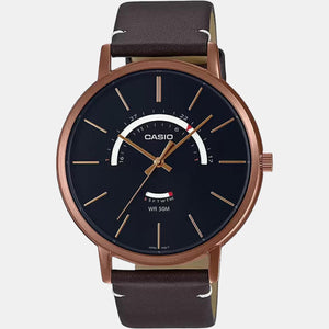 Enticer Men Quartz Black Dial Analog Leather Watch A1883