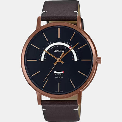 Enticer Men Quartz Black Dial Analog Leather Watch A1883