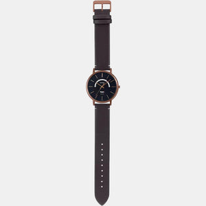 Enticer Men Quartz Black Dial Analog Leather Watch A1883