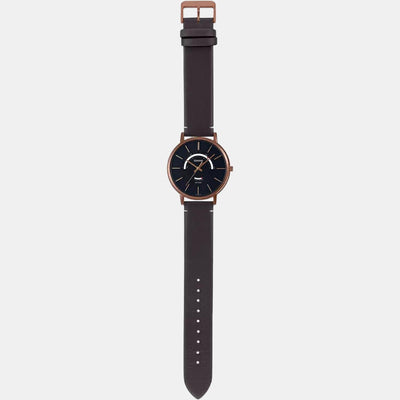 Enticer Men Quartz Black Dial Analog Leather Watch A1883