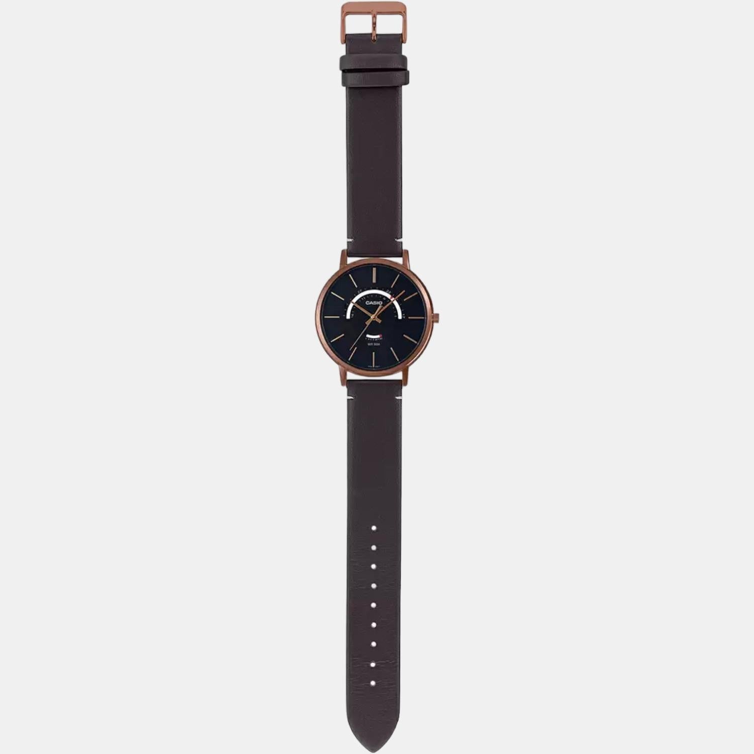 Enticer Men Quartz Black Dial Analog Leather Watch A1883