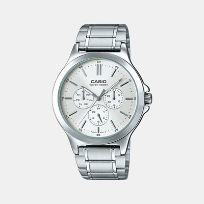 Enticer Men Quartz Silver Dial Chronograph Stainless Steel Watch A1892