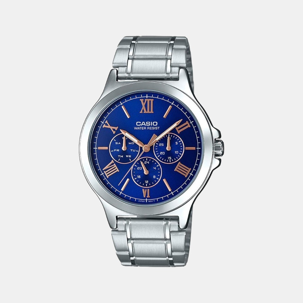 Enticer Men Quartz Blue Dial Chronograph Stainless Steel Watch A1894