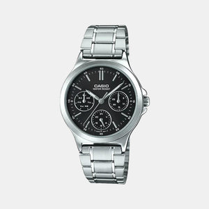 Enticer Women Quartz Black Dial Chronograph Stainless Steel Watch A1895