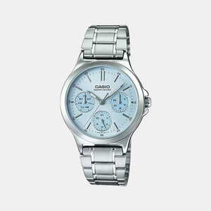 Enticer Women Quartz Blue Dial Chronograph Stainless Steel Watch A1896