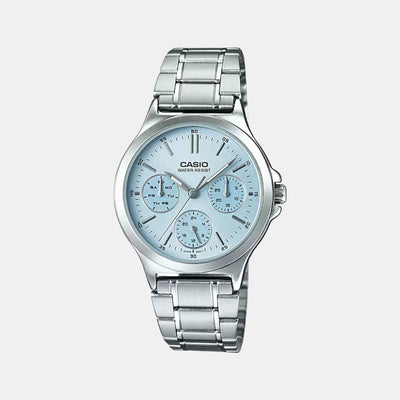 Enticer Women Quartz Blue Dial Chronograph Stainless Steel Watch A1896