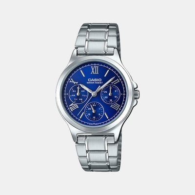 Enticer Women Quartz Blue Dial Chronograph Stainless Steel Watch A1899