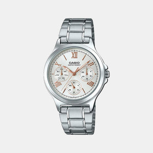 Enticer Women Quartz Silver Dial Chronograph Stainless Steel Watch A1900