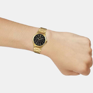Enticer Women Quartz Black Dial Multi-Function Stainless Steel Watch A1914