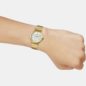 Enticer Women Quartz White Dial Multi-Function Stainless Steel Watch A1915