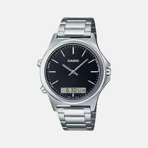 Enticer Men Quartz Black Dial Analog Stainless Steel Watch A1923