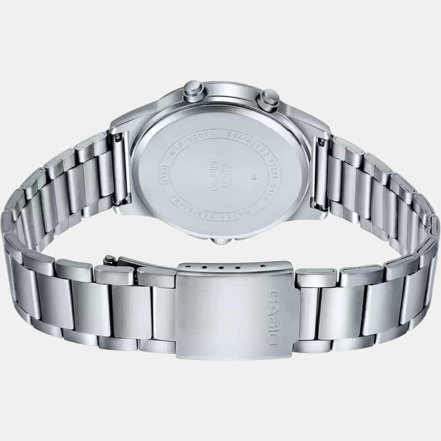 Enticer Men Quartz Blue Dial Analog Stainless Steel Watch A1924